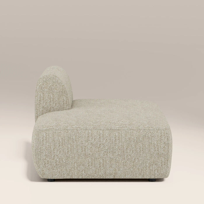 Malmo Left Divan Module Section Oatmeal Woven Boucle
