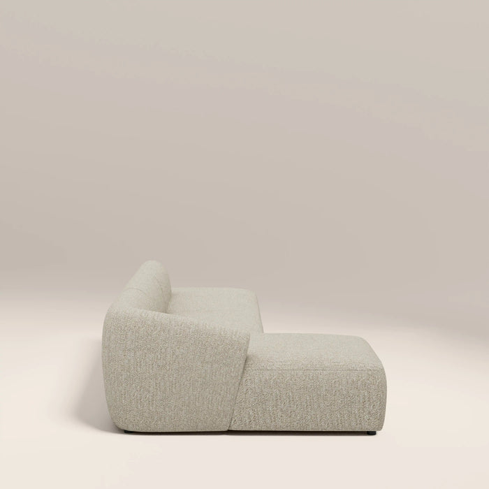 Malmo Left Hand 3 Seater L Shape Sofa Oatmeal Woven Boucle