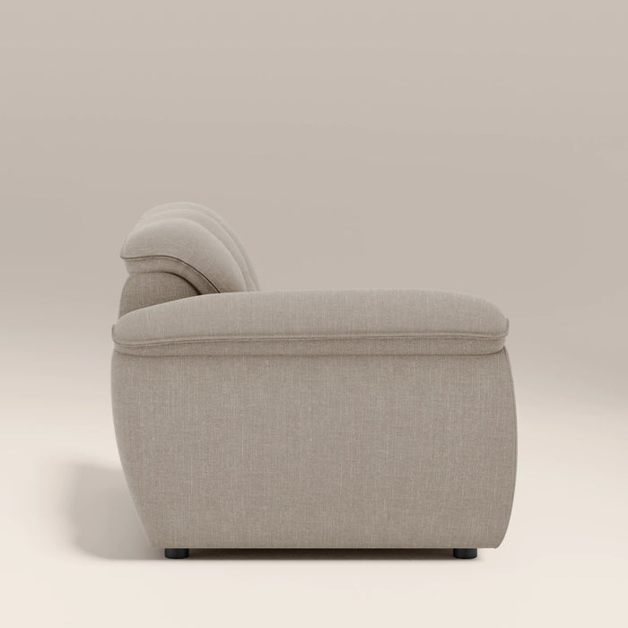 Bamba Left Hand Module Section | Pebble Grey Velvet Chenille
