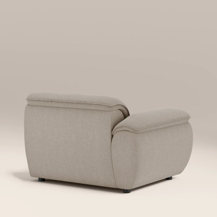 Bamba Left Hand Module Section | Pebble Grey Velvet Chenille