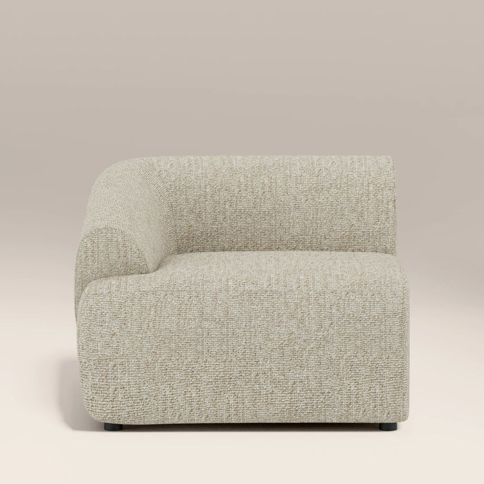 Malmo Left Hand Module Section Oatmeal Woven Boucle