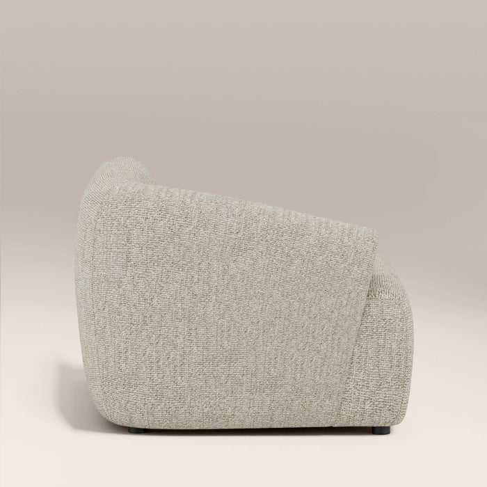 Malmo Left Hand Module Section Oatmeal Woven Boucle