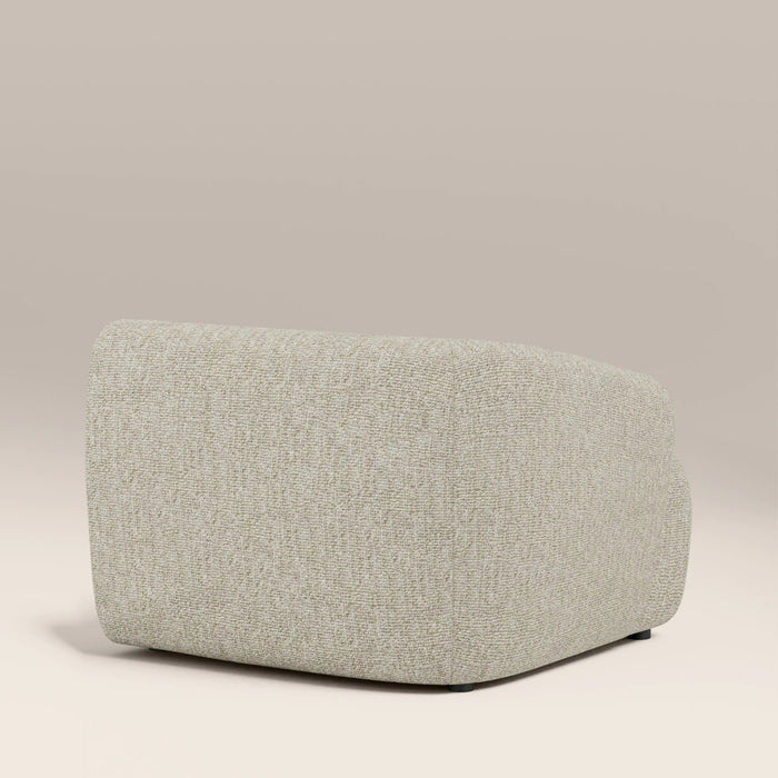 Malmo Left Hand Module Section Oatmeal Woven Boucle