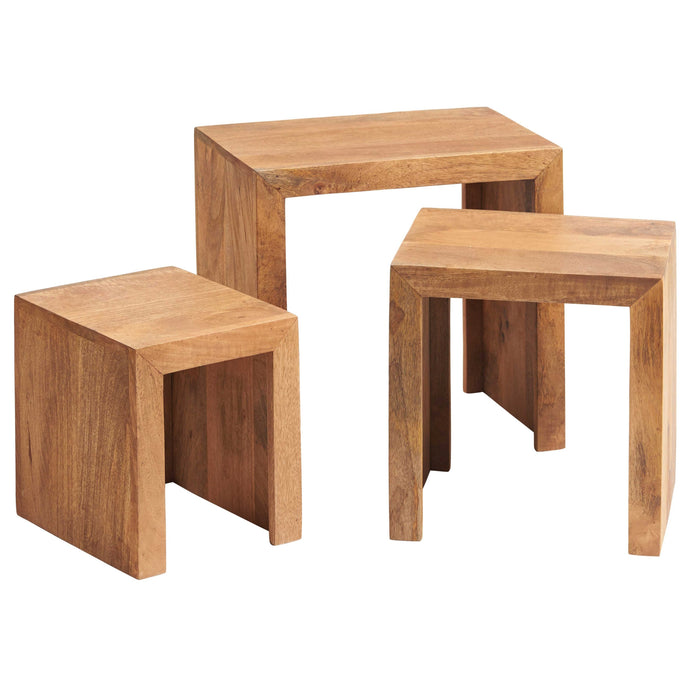 Toko Light Mango Nest of 3 Tables