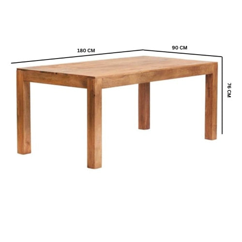 Toko Light Mango Large Dining Table 6ft 180cm