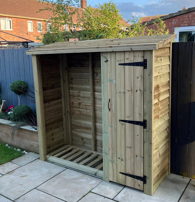 6x6 Heavy Duty Log & Tool Store Swedish Redwood Storage Unit