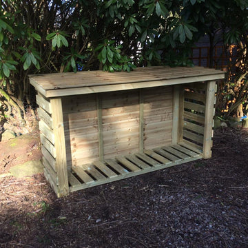4x5 Heavy Duty Log Store Swedish Redwood Firewood Storage