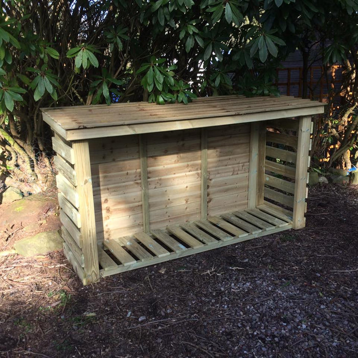 4x5 Heavy Duty Log Store Swedish Redwood Firewood Storage