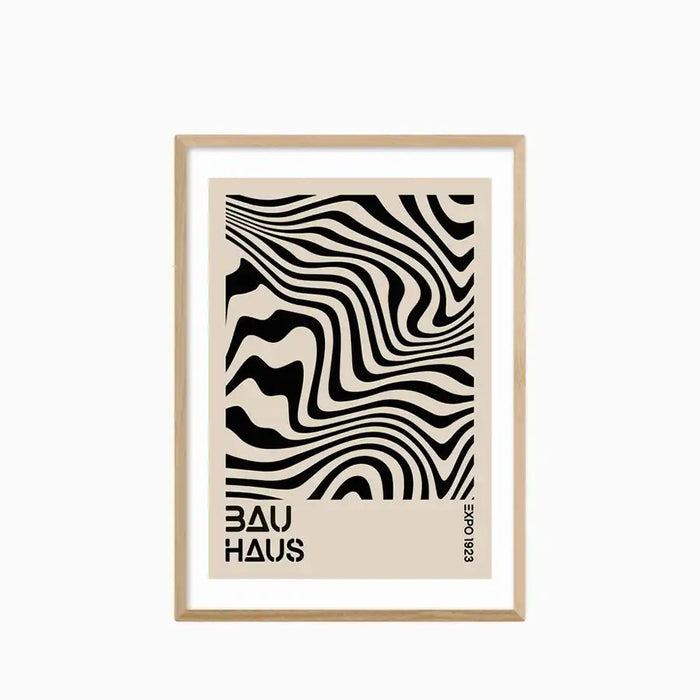 Black Op Art Bauhaus Graphic Print