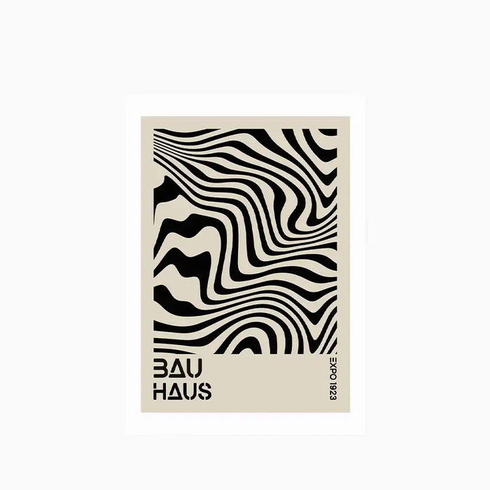 Black Op Art Bauhaus Graphic Print