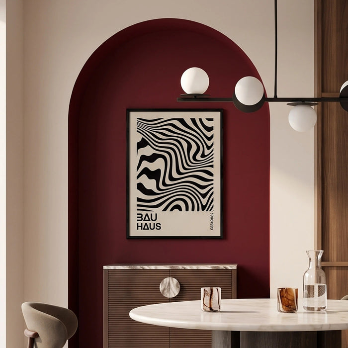 Black Op Art Bauhaus Graphic Print
