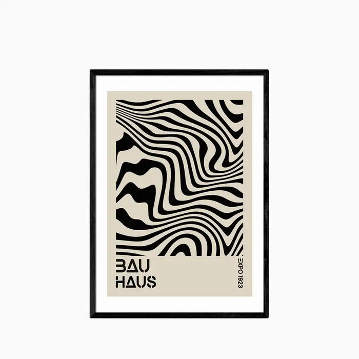 Black Op Art Bauhaus Graphic Print