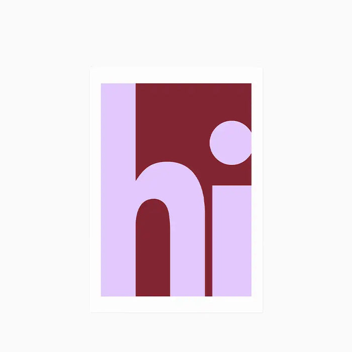 Hi Graphic Print