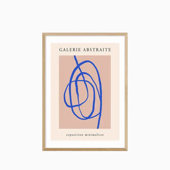 Blue Scribble Graphic Print