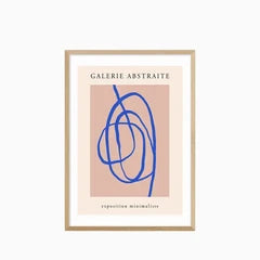 Blue Scribble Graphic Print