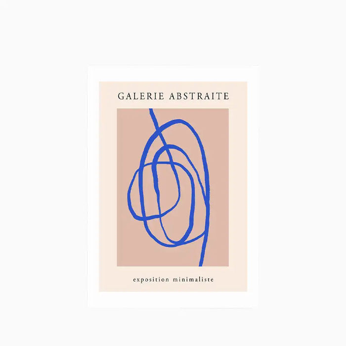 Blue Scribble Graphic Print