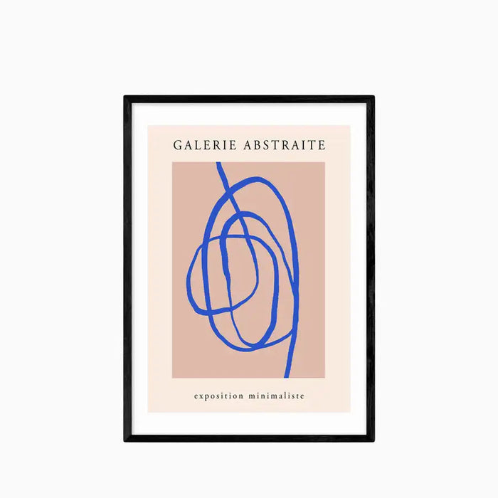Blue Scribble Graphic Print