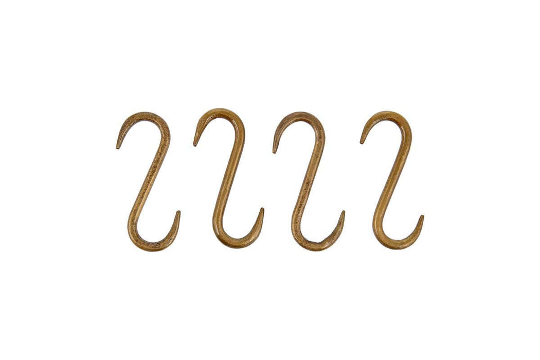 Laila Iron S Hooks Brass Set Of 4