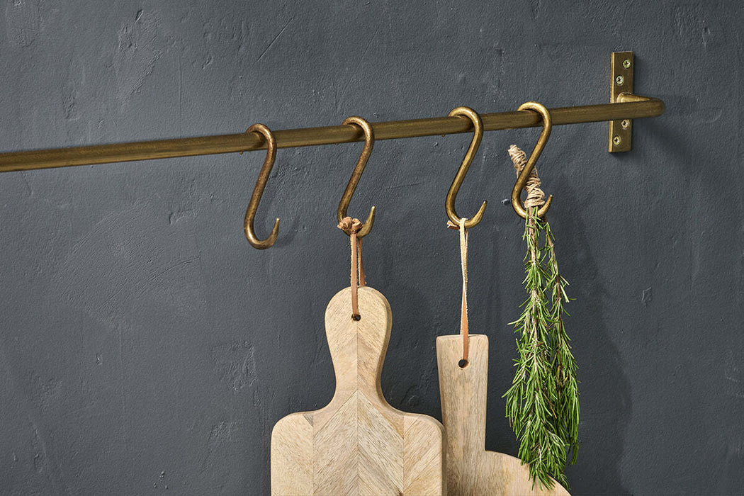 Laila Iron S Hooks Brass Set Of 4