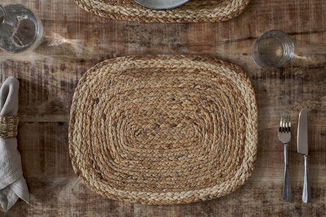 Lam Rectangular Tablemats Natural Set Of 4