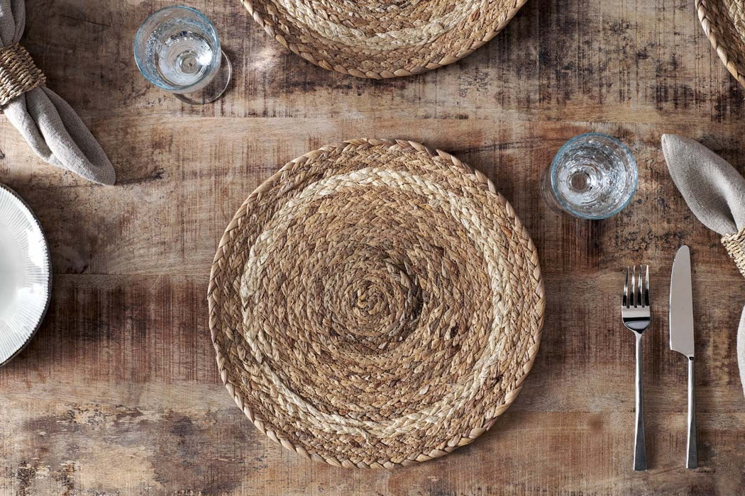 Lam Round Tablemats Natural Set Of 4