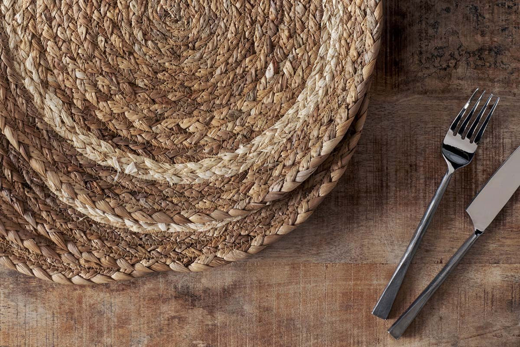 Lam Round Tablemats Natural Set Of 4