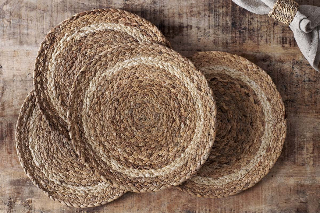 Lam Round Tablemats Natural Set Of 4