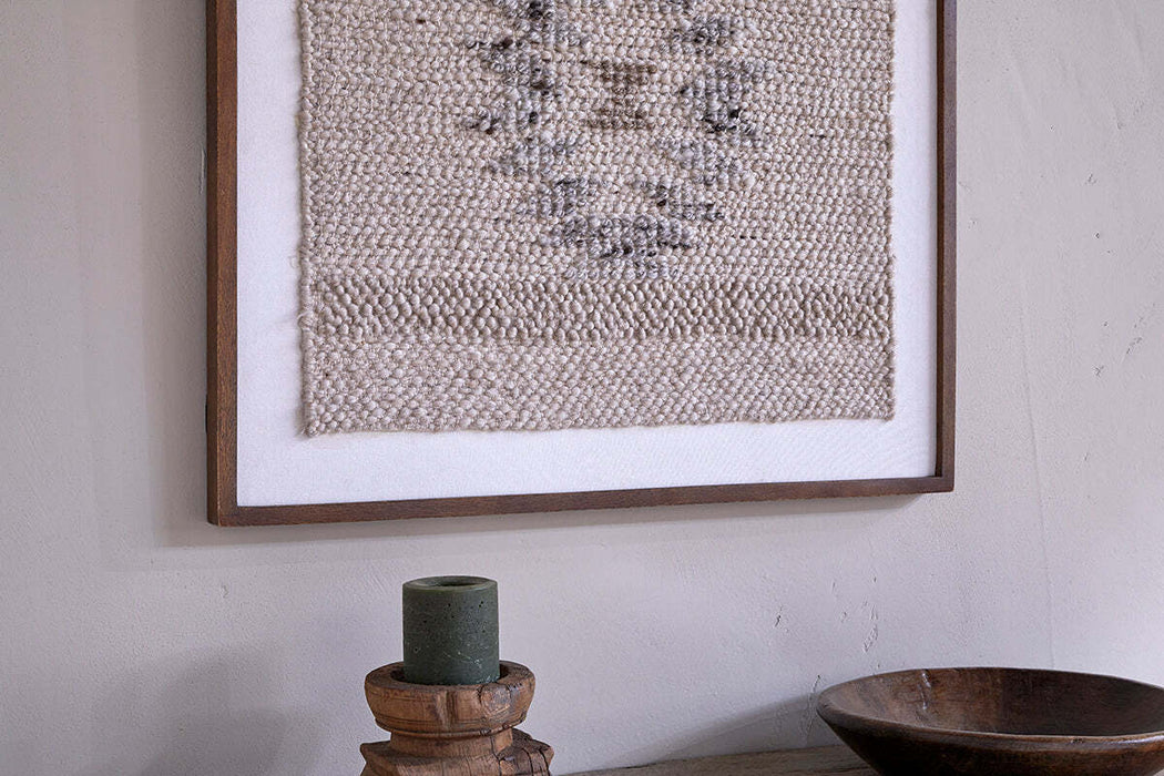 Lena Textured Wall Art Off White