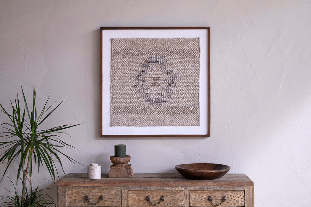 Lena Textured Wall Art Off White