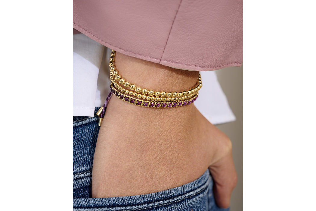 Lilia Gold & Purple Ombre Braided Bracelet