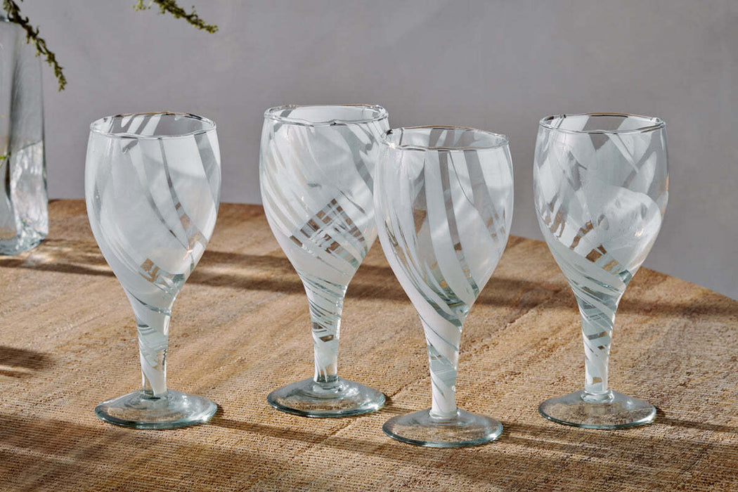 Lohara Wine Glass White Set Of 4