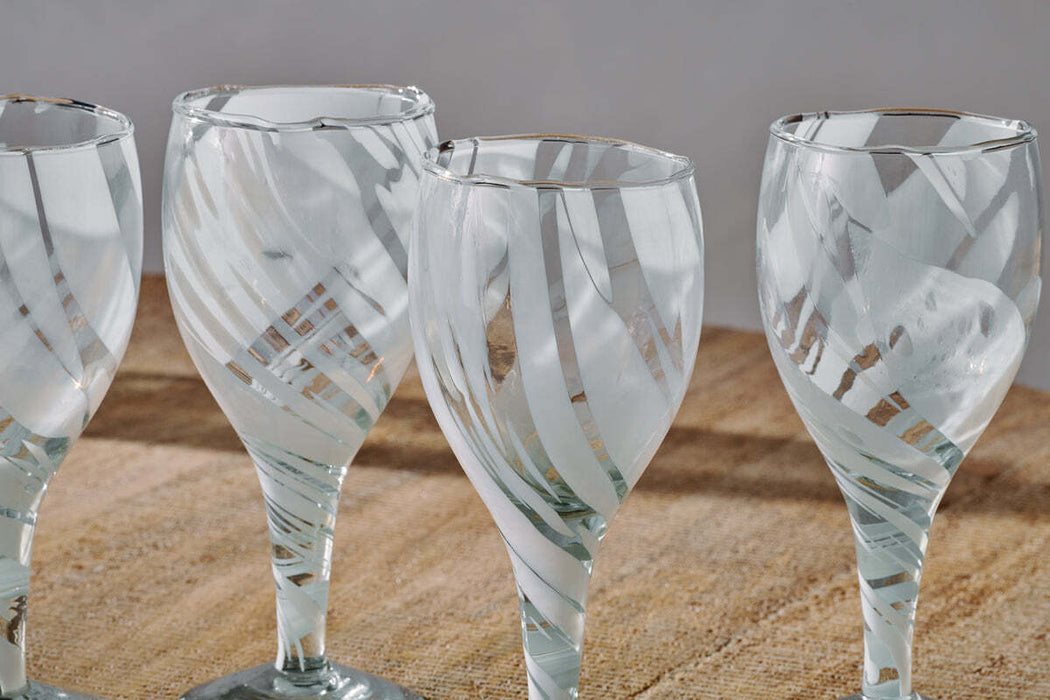 Lohara Wine Glass White Set Of 4
