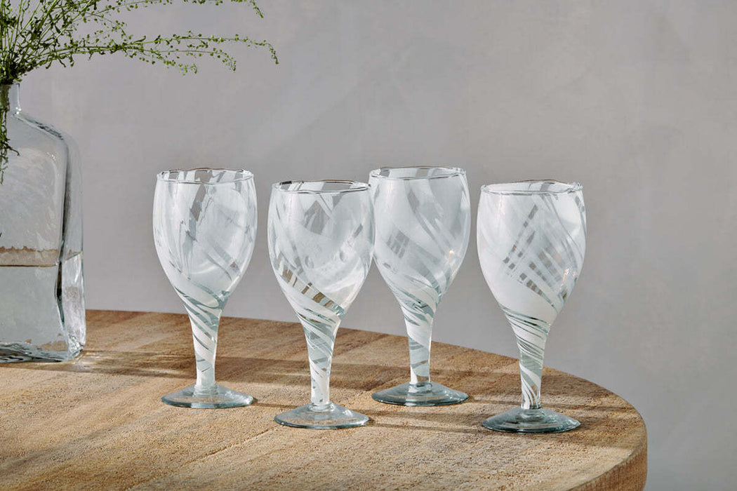Lohara Wine Glass White Set Of 4
