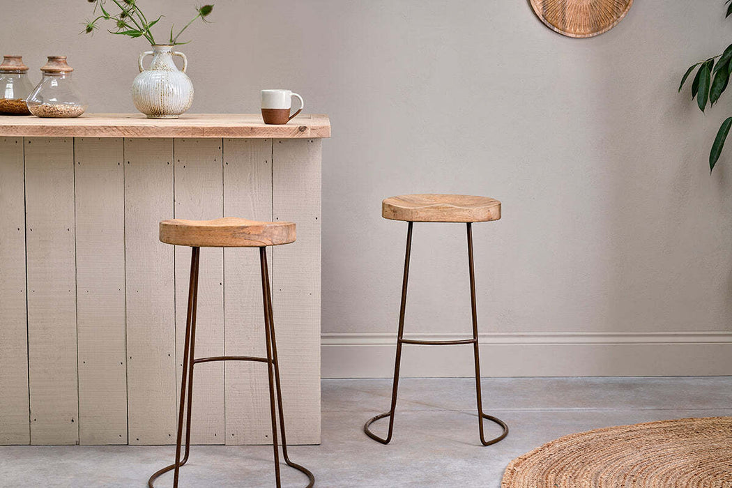 Loko Mango Wood Stool Tall