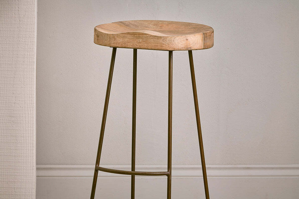 Loko Mango Wood Stool Tall