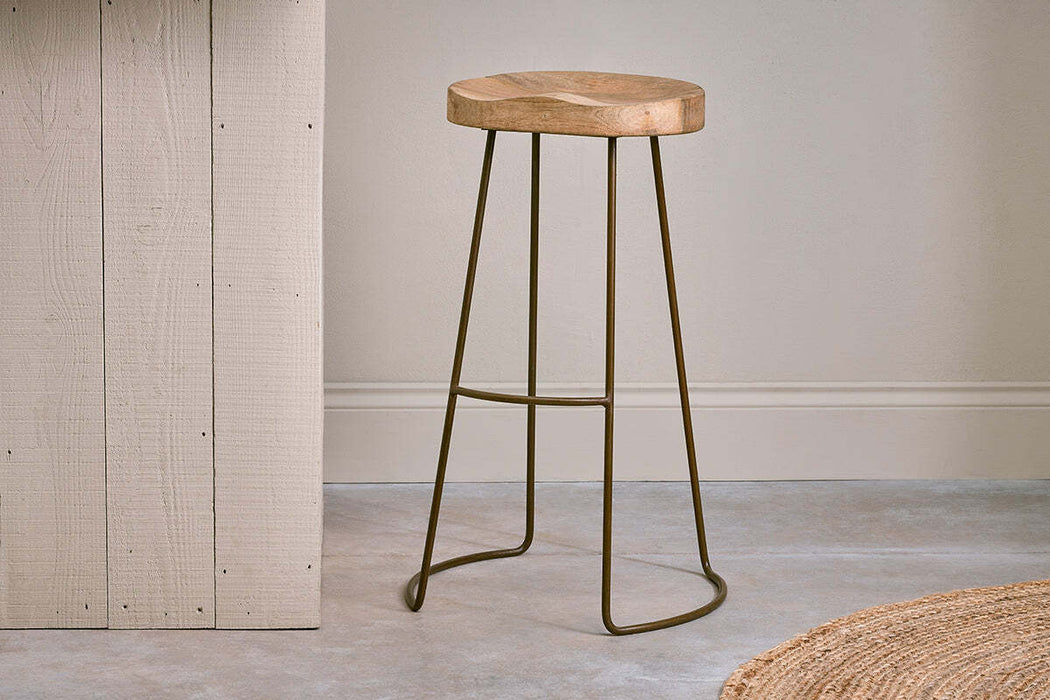 Loko Mango Wood Stool Tall