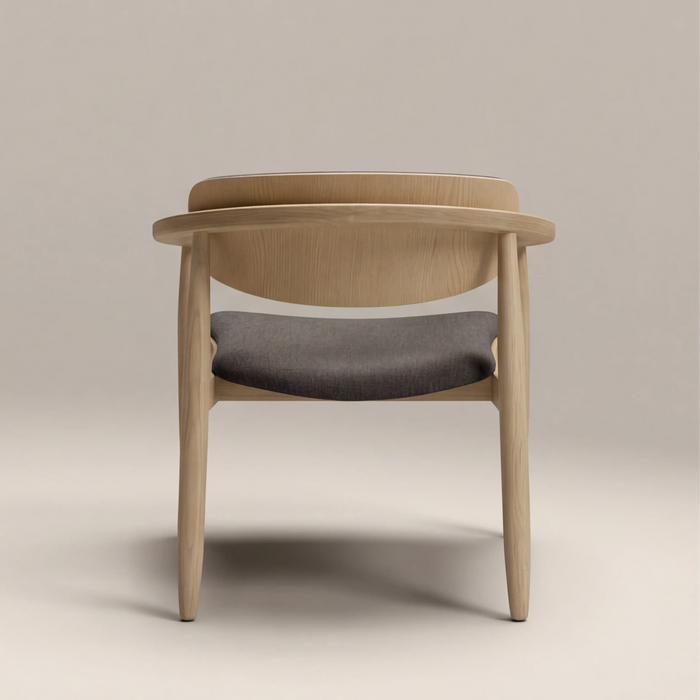Emrik Stackable Wooden Carver Dining Chair Upholstered Seat & Mixed Material Backrest