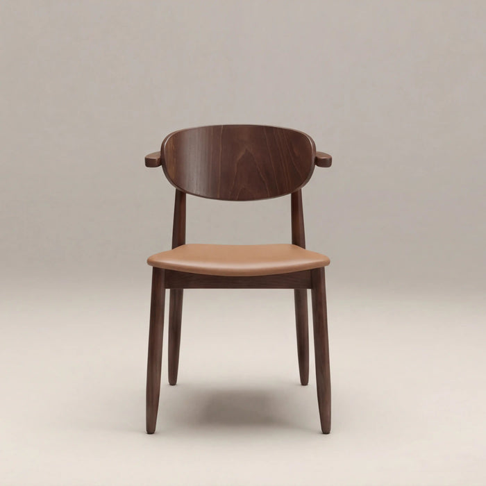 Emrik Stackable Wooden Carver Dining Chair Upholstered Seat & Wide Backrest