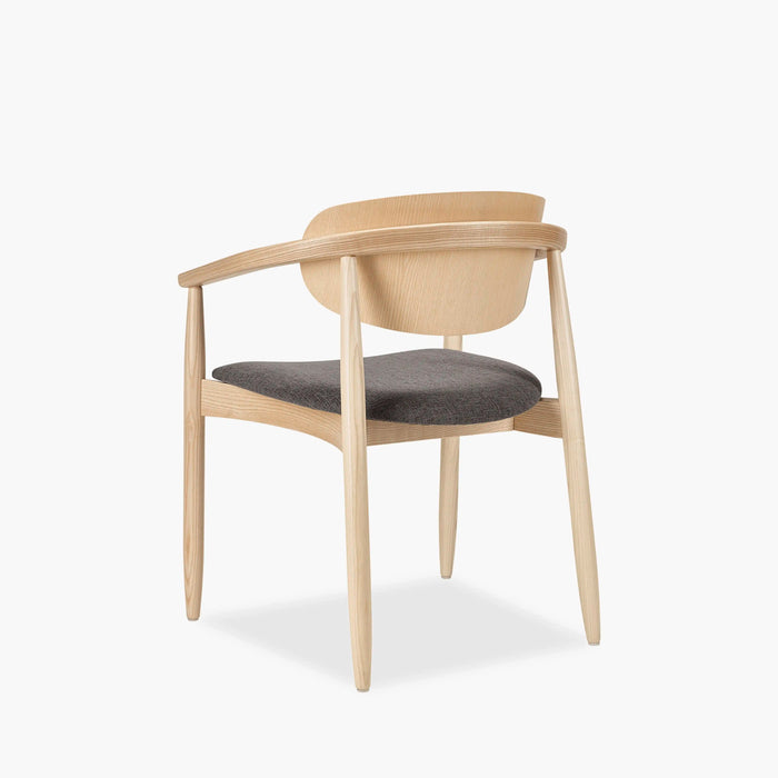 Emrik Wooden Carver Dining Chair Upholstered Seat & Mixed Material Backrest