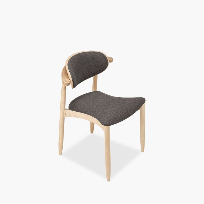 Emrik Stackable Wooden Dining Chair Upholstered Seat & Mixed Material Backrest