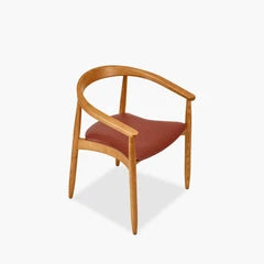 Emrik Wooden Carver Dining Chair | Upholstered Seat