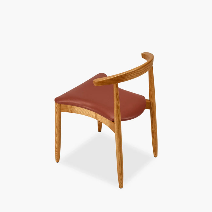 Emrik Stackable Wooden Dining Chair Upholstered Seat