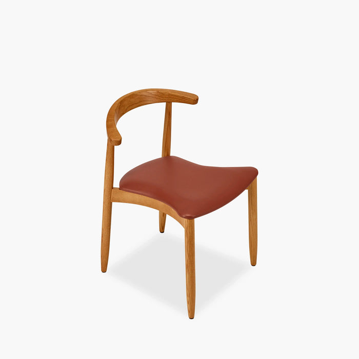 Emrik Stackable Wooden Dining Chair Upholstered Seat