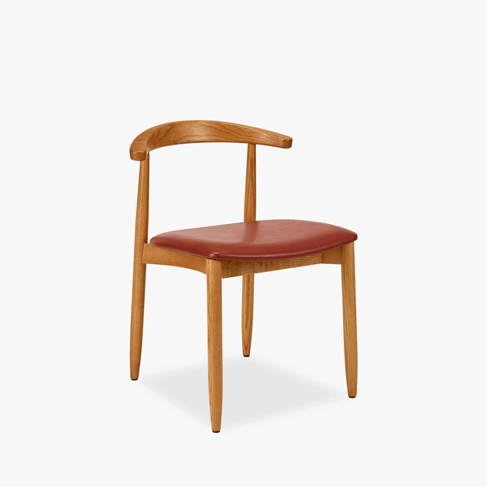 Emrik Wooden Dining Chair Upholstered Seat