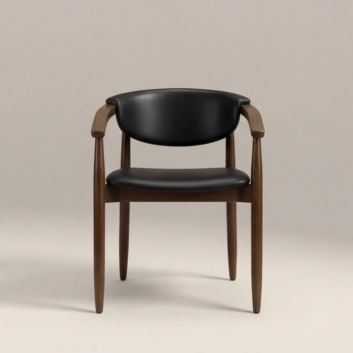 Emrik Wooden Carver Dining Chair Upholstered Seat & Upholstered Backrest