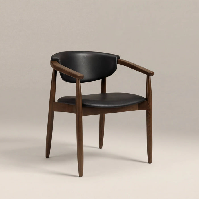 Emrik Wooden Carver Dining Chair Upholstered Seat & Upholstered Backrest