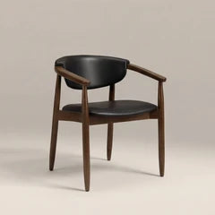 Emrik Wooden Carver Dining Chair | Upholstered Seat & Upholstered Backrest