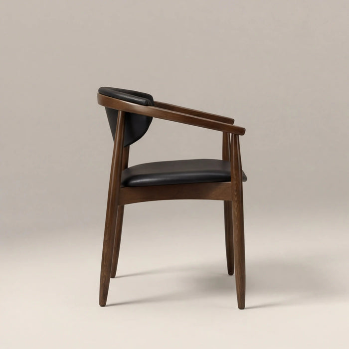 Emrik Wooden Carver Dining Chair Upholstered Seat & Upholstered Backrest