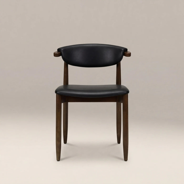 Emrik Wooden Dining Chair Upholstered Seat & Upholstered Backrest