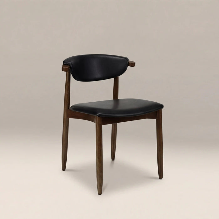 Emrik Wooden Dining Chair Upholstered Seat & Upholstered Backrest